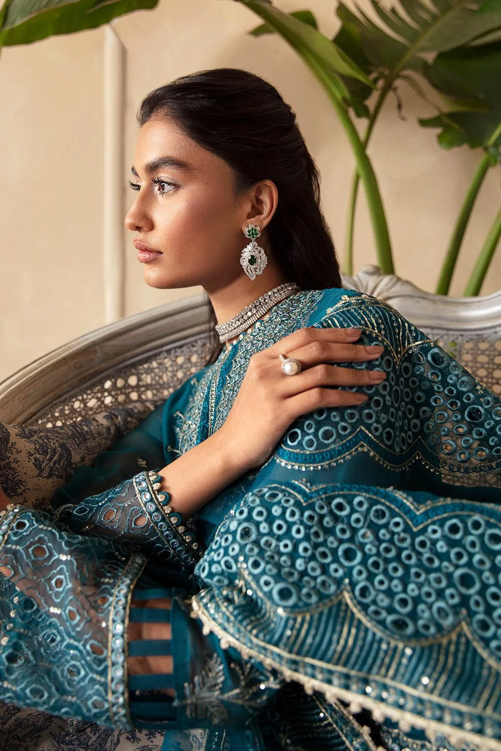 Afrozeh Fuchsia Raw Silk – view 4 – Poshaq