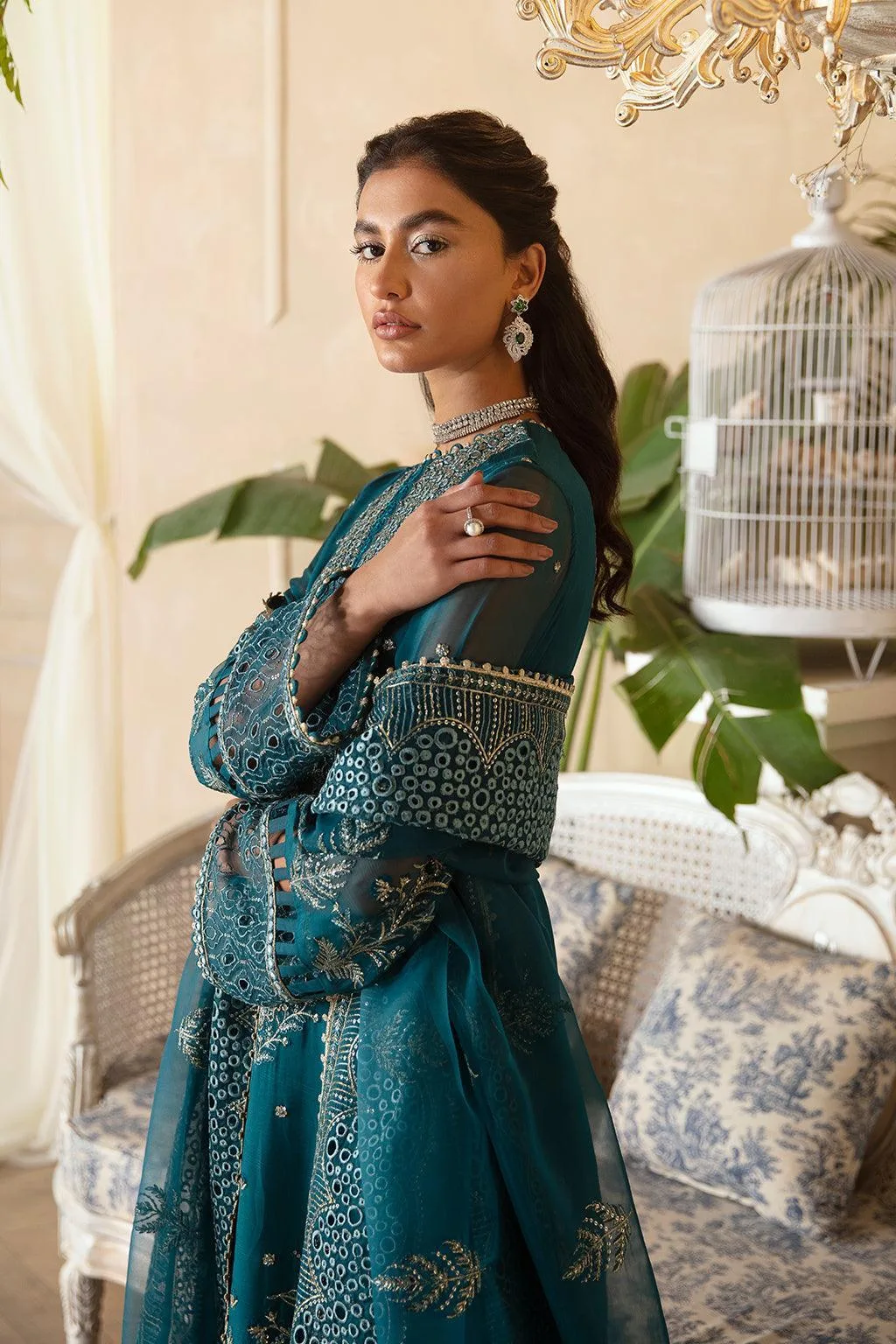 Afrozeh Fuchsia Raw Silk – view 5 – Poshaq