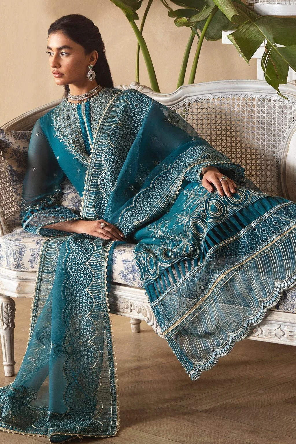 Afrozeh Fuchsia Raw Silk – view 7 – Poshaq