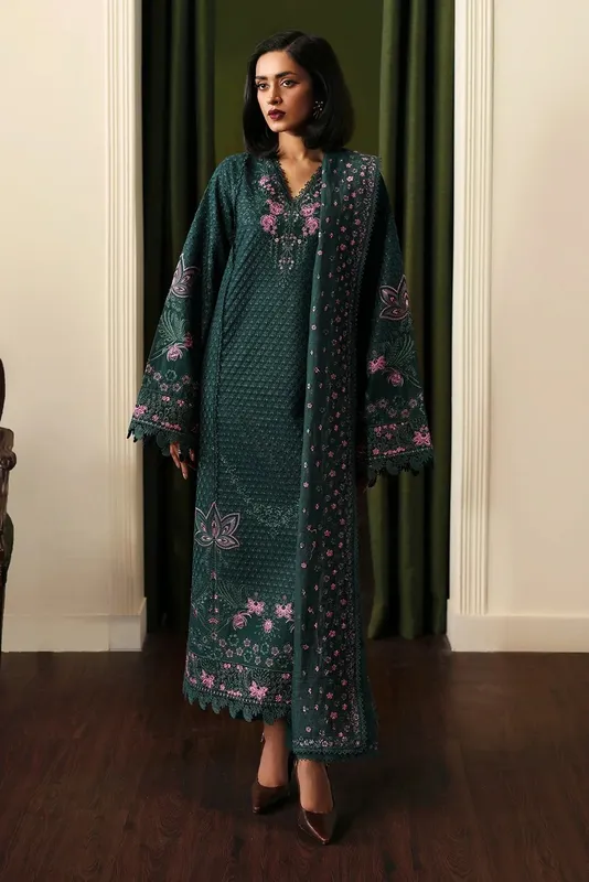 Afrozeh Rhythm RTW Green Organza – view 1 – Poshaq