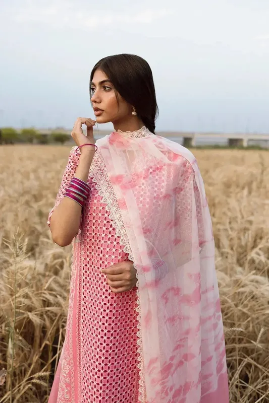 Afrozeh Mulaqaat Lawn White Organza – view 1 – Poshaq