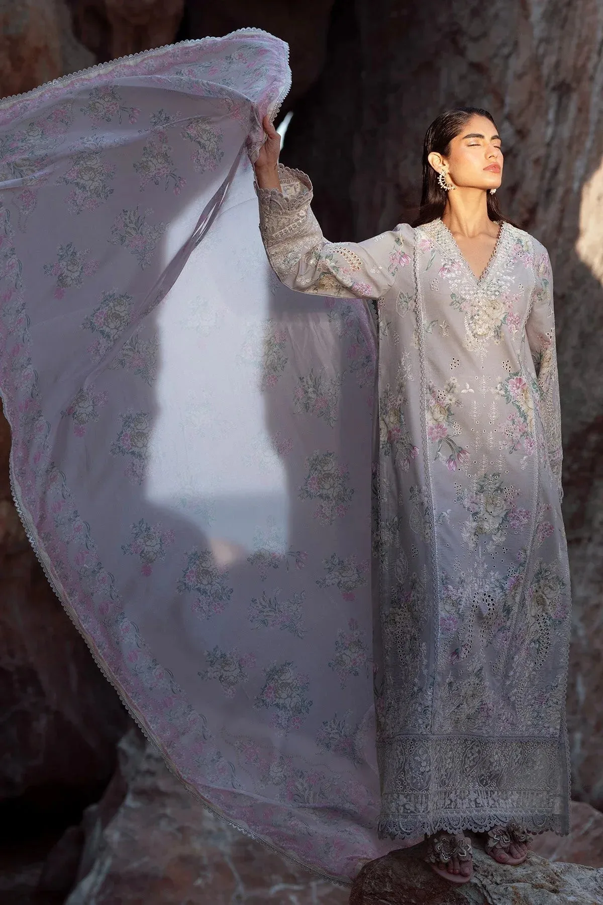 Afrozeh Summer Together 25 Organza – view 3 – Poshaq