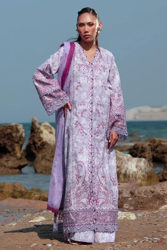 Afrozeh Summer Together 25 Lilac Chiffon – view 1 – Poshaq