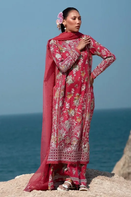 Afrozeh Summer Together 25 Pink Lawn – view 1 – Poshaq