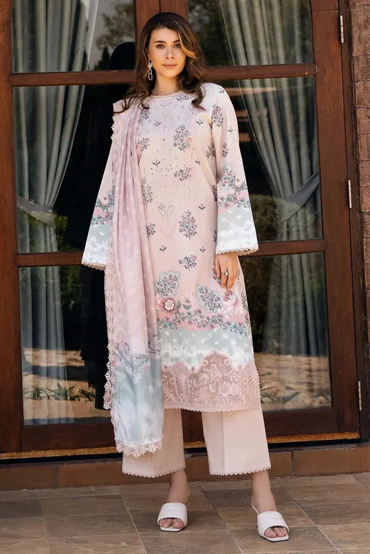 Afrozeh Damask The Holiday Edit '25 - Lawn Lawn – view 1 – Poshaq