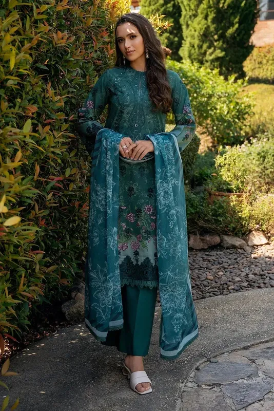 Afrozeh Damask The Holiday Edit '25 - Lawn Lawn – view 1 – Poshaq