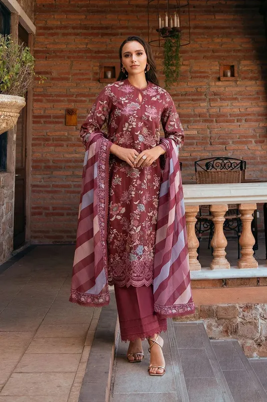 Afrozeh Damask The Holiday Edit '25 - Lawn Lawn – view 1 – Poshaq