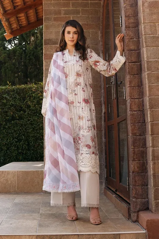 Afrozeh Damask The Holiday Edit '25 - Lawn Lawn – view 1 – Poshaq