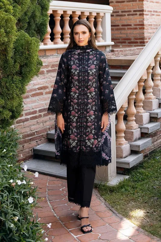 Afrozeh Damask The Holiday Edit '25 - Lawn Lawn – view 1 – Poshaq