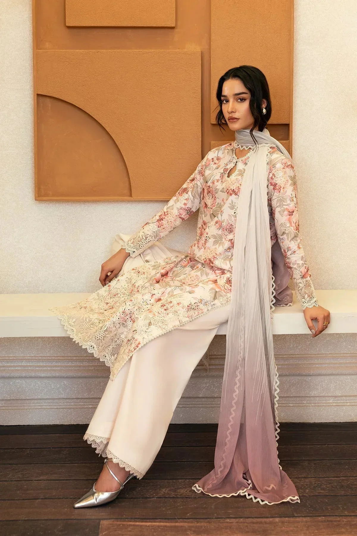 Afrozeh Day Break Organza – view 3 – Poshaq