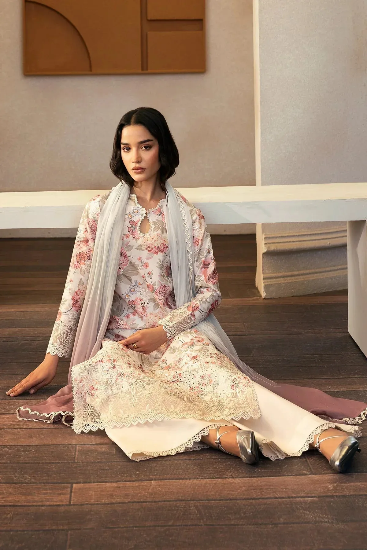 Afrozeh Day Break Organza – view 4 – Poshaq