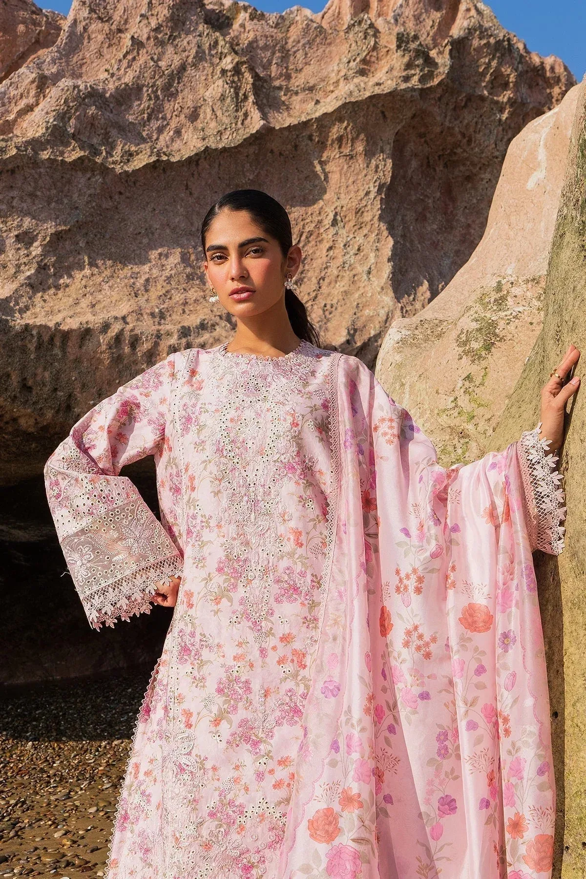 Afrozeh Endless Summer Pink Cotton – view 3 – Poshaq