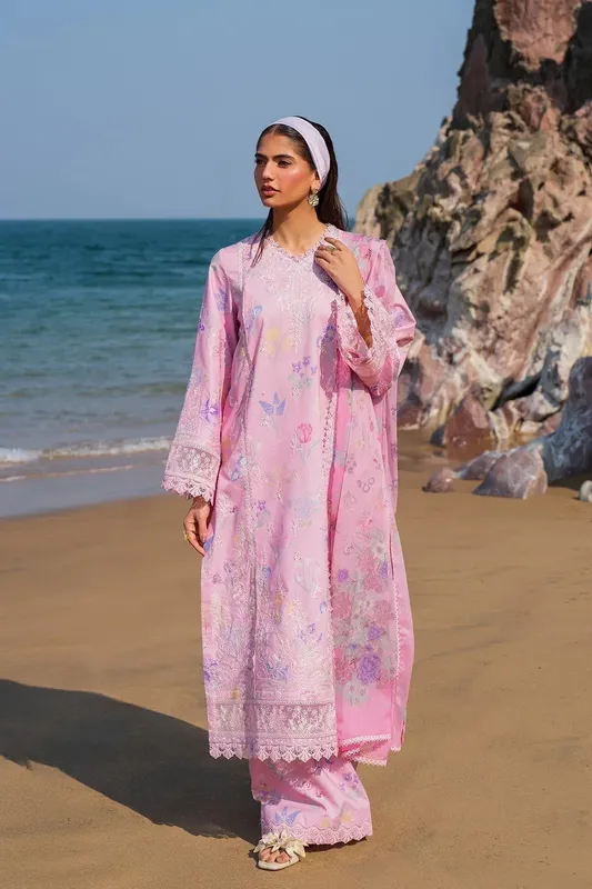 Afrozeh Endless Summer Pink Organza – view 1 – Poshaq