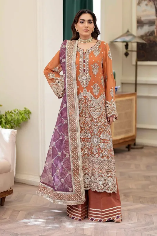 Adans Libas Saleeqa Chiffon 25 Raw Silk – view 1 – Poshaq
