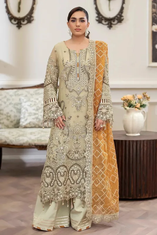 Adans Libas Saleeqa Chiffon 25 Raw Silk – view 1 – Poshaq