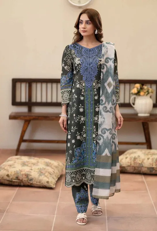 Adans Libas Adans prints eid edit Cotton – view 1 – Poshaq