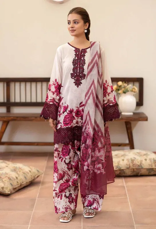 Adans Libas Adans prints eid edit Cotton – view 1 – Poshaq