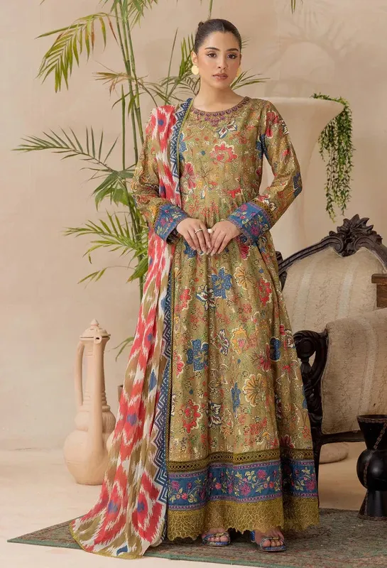 Adans Libas Adans Chikankari Satin Lawn Chiffon – view 1 – Poshaq