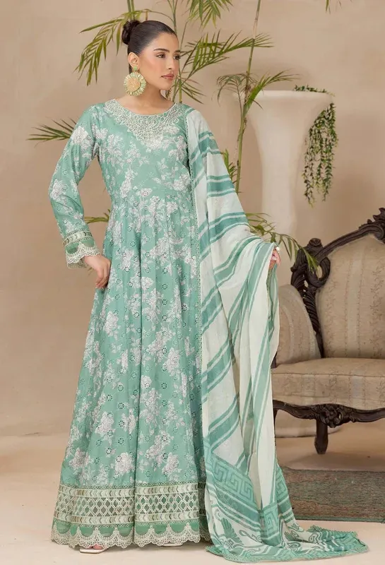 Adans Libas Adans Chikankari Satin Lawn Chiffon – view 1 – Poshaq