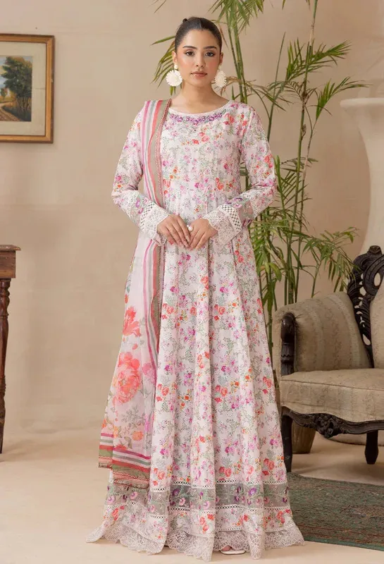 Adans Libas Adans Chikankari Satin Lawn Chiffon – view 1 – Poshaq