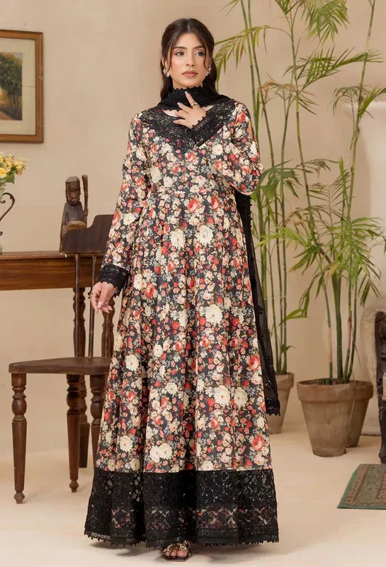 Adans Libas Adans Chikankari Satin Lawn Chiffon – view 1 – Poshaq