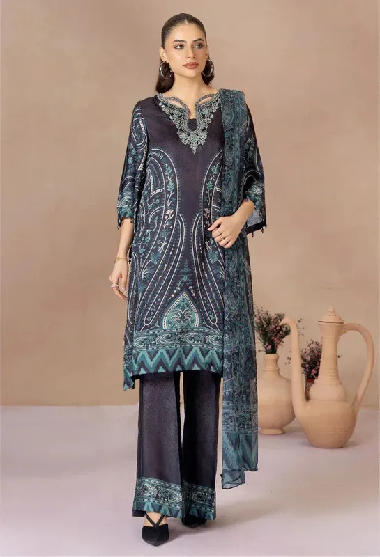Adans Libas Adans Monochrome Silk Chiffon – view 1 – Poshaq