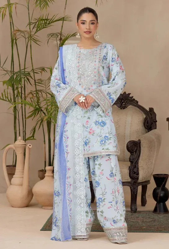Adans Libas Adans Embroidered satin Satin – view 1 – Poshaq