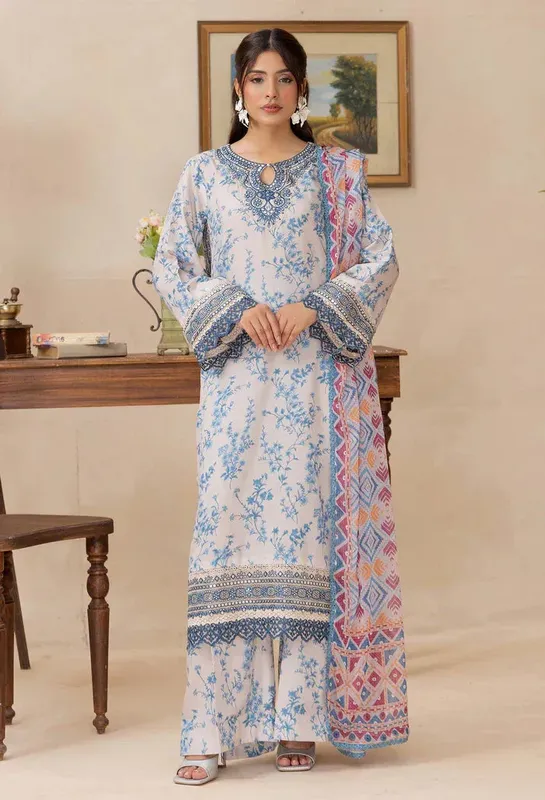 Adans Libas Adans Embroidered satin Satin – view 1 – Poshaq