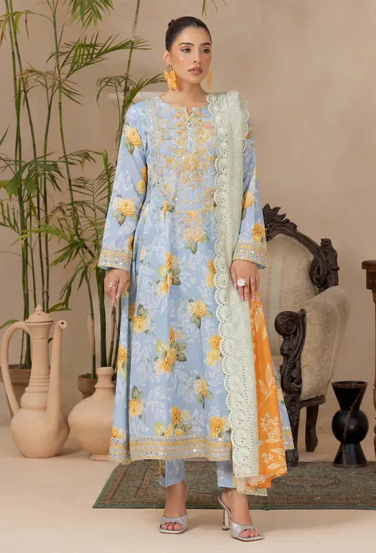 Adans Libas Adans Embroidered satin Satin – view 1 – Poshaq
