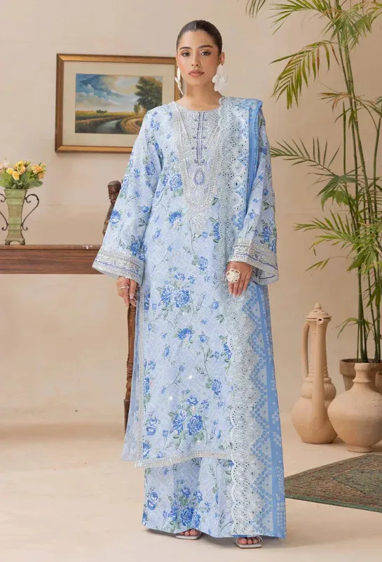 Adans Libas Adans Embroidered satin Satin – view 1 – Poshaq