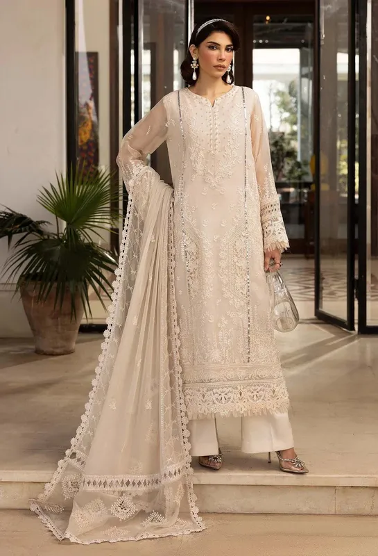 Adans Libas Summers Dream 25 Beige Organza – view 1 – Poshaq