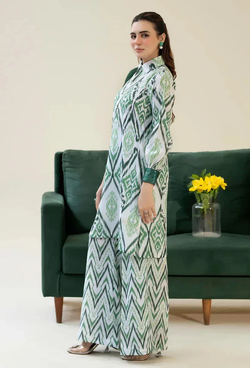 Silk long shirt in a classic cut – view 2 – Poshaq