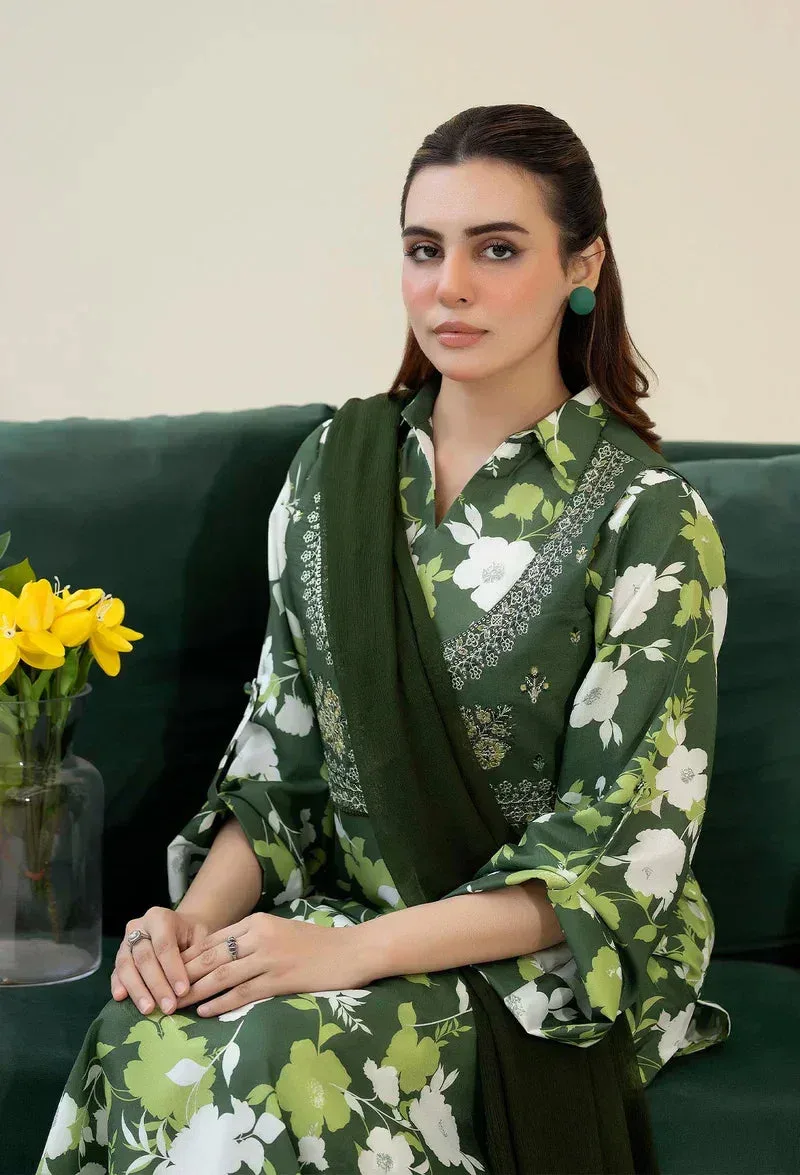silk long shirt and trouser set with elegant drape – view 3 – Poshaq