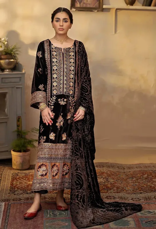 Adans Libas Plachi Luxury Formals 24 Raw Silk – view 1 – Poshaq