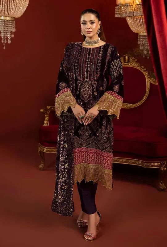 Adans Libas Plachi Luxury Formals 24 Raw Silk – view 1 – Poshaq