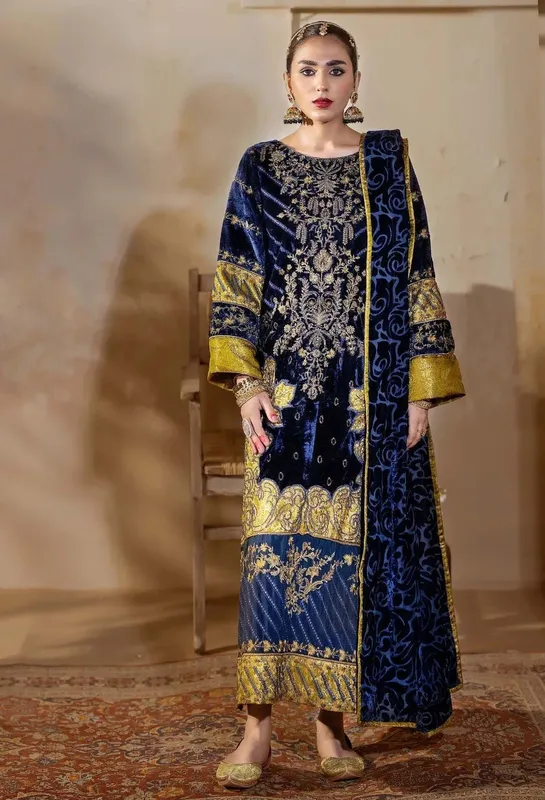 Adans Libas Plachi Luxury Formals 24 Raw Silk – view 1 – Poshaq