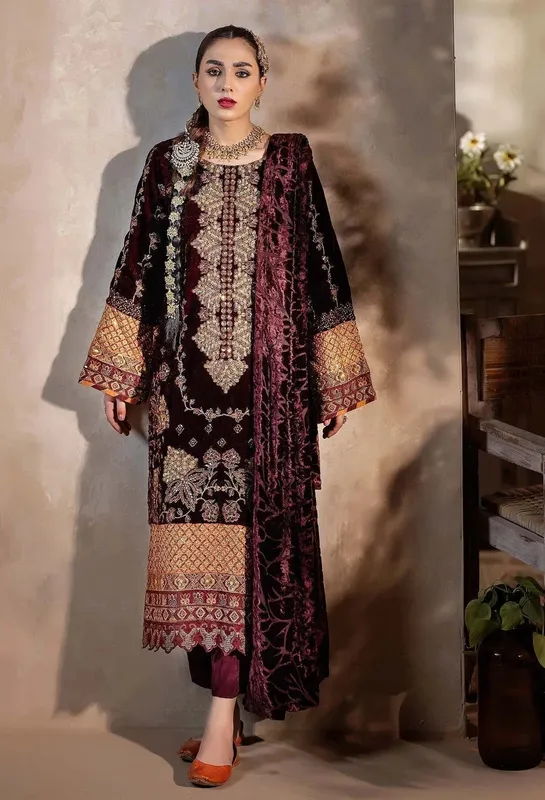 Adans Libas Plachi Luxury Formals 24 Raw Silk – view 1 – Poshaq