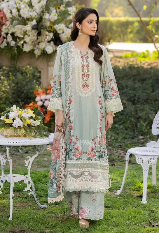 Adans Libas Morzine Lawn 25 Mint Satin – view 1 – Poshaq