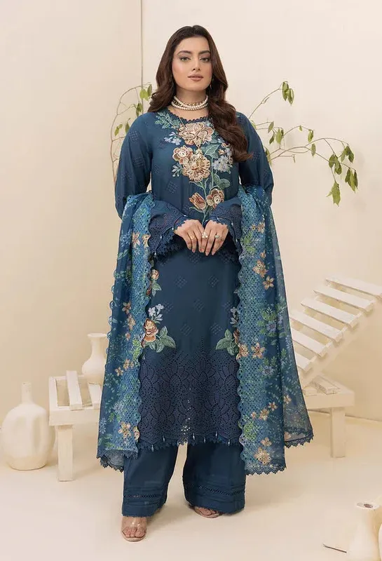 Adans Libas Haelyn 25 Navy Blue Cotton – view 1 – Poshaq