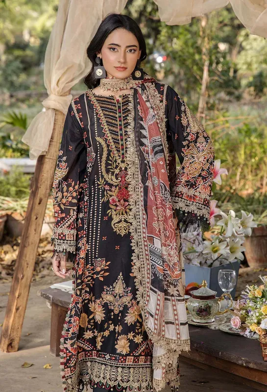 Adans Libas Jasmine Lawn Chiffon – view 1 – Poshaq