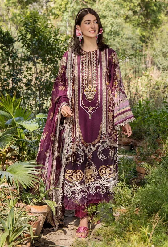 Adans Libas Jasmine Lawn Chiffon – view 1 – Poshaq