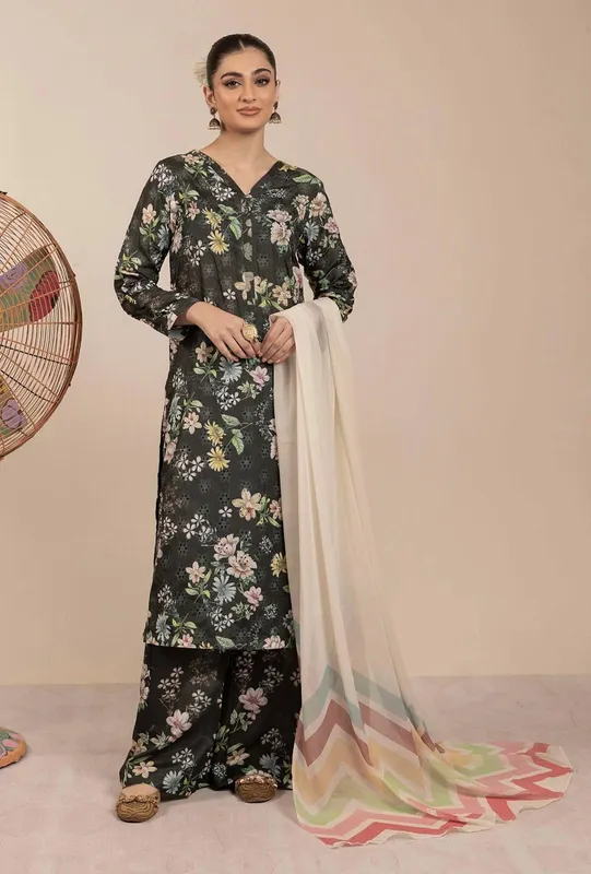 Adans Libas Basic Chikankari Chiffon – view 1 – Poshaq