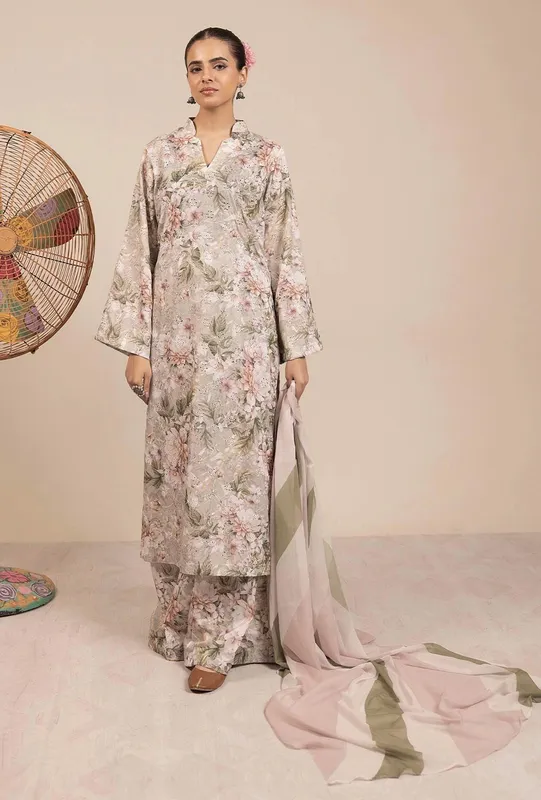 Adans Libas Basic Chikankari Chiffon – view 1 – Poshaq