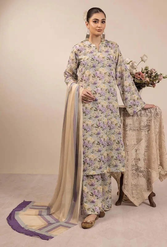 Adans Libas Basic Chikankari Chiffon – view 1 – Poshaq