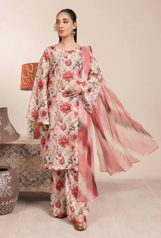 Adans Libas Basic Chikankari Chiffon – view 1 – Poshaq