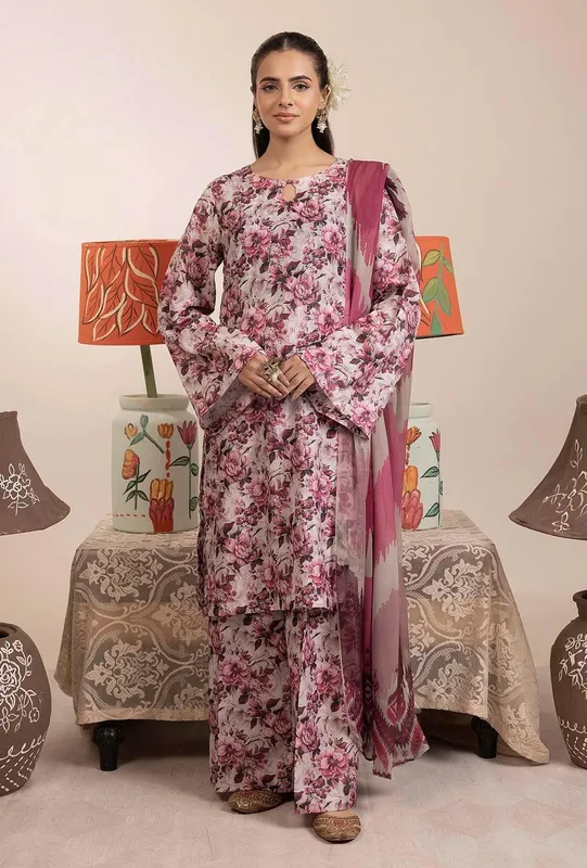 Adans Libas Basic Chikankari Chiffon – view 1 – Poshaq