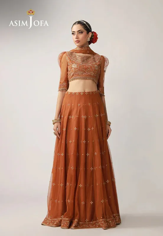 Asim Jofa Layaan Festive Collection Mustard – view 1 – Poshaq