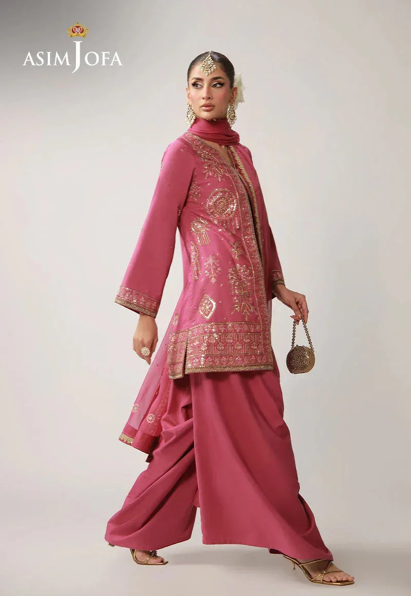 Asim Jofa Layaan Festive Collection Pink – view 4 – Poshaq