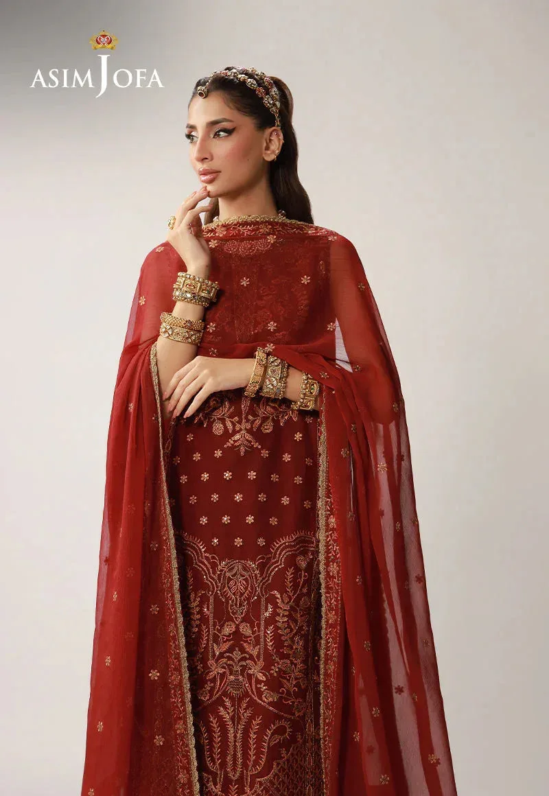 Asim Jofa Layaan Festive Collection Maroon – view 3 – Poshaq