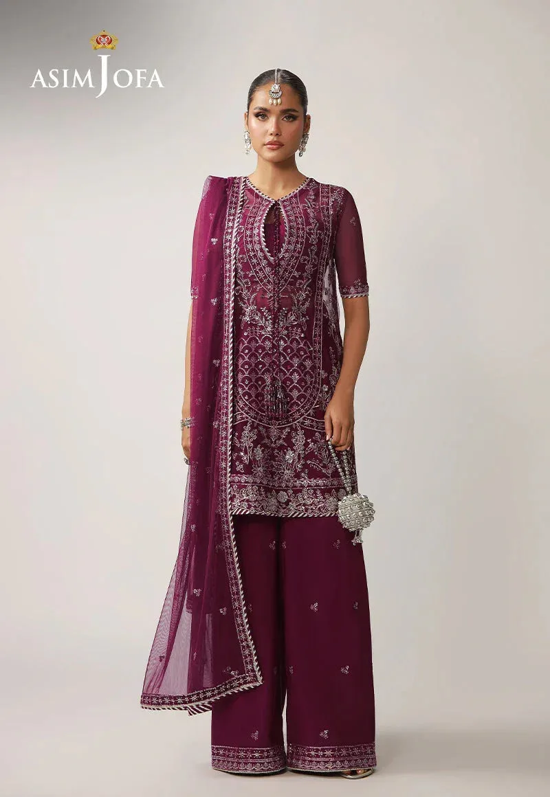 Asim Jofa Layaan Festive Collection Magenta – view 1 – Poshaq